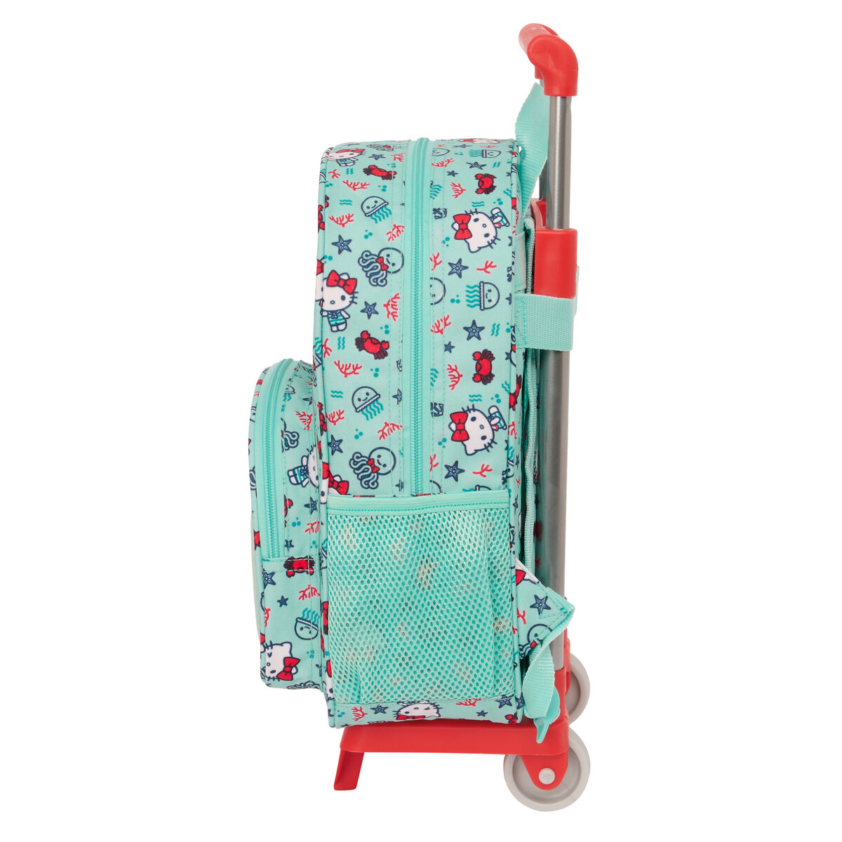 Skolväska med hjul Hello Kitty Sea lovers Turkos 26 x 34 x 11 cm - 3