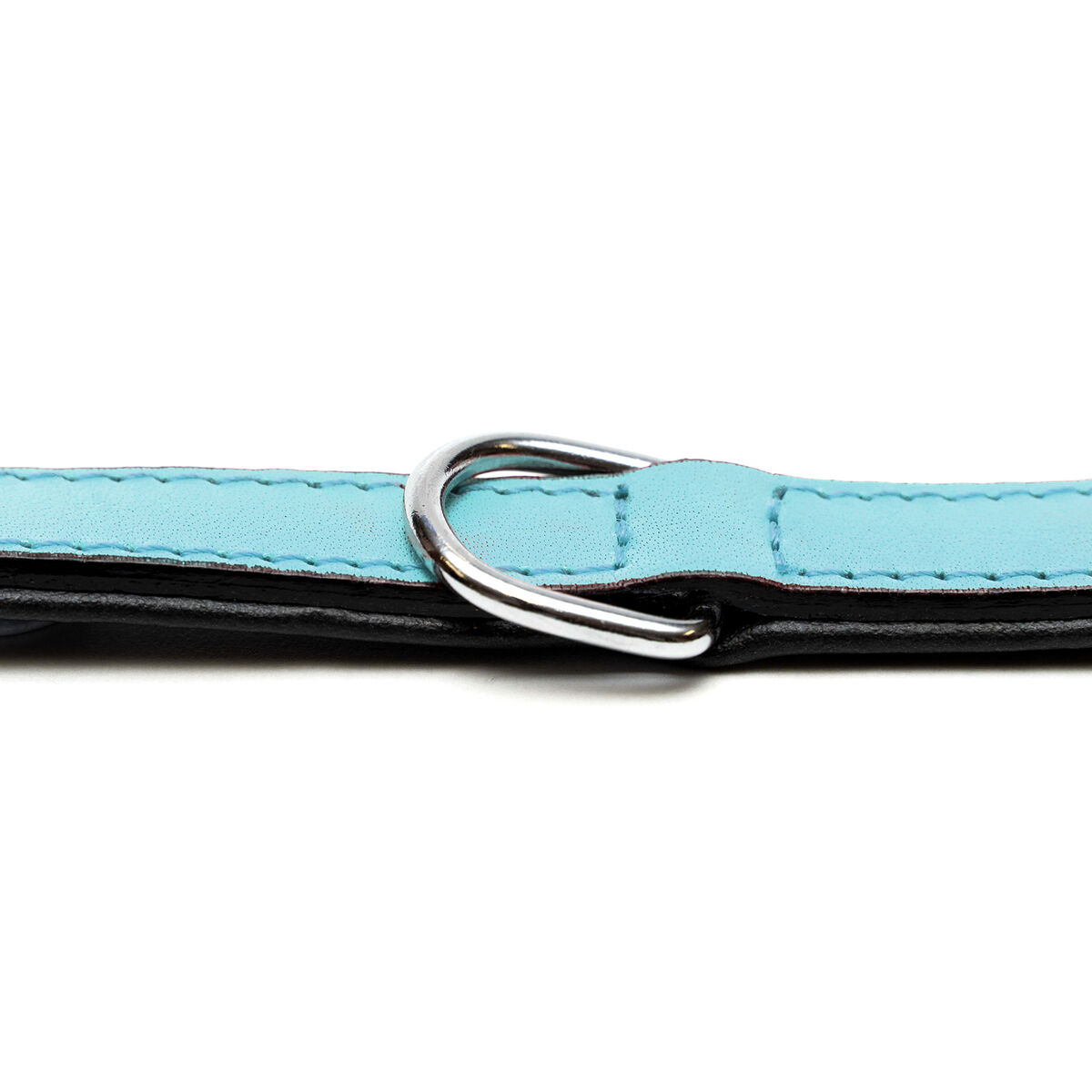 Hundhalsband Gloria 30 cm Vadderad Läder Blå - 7