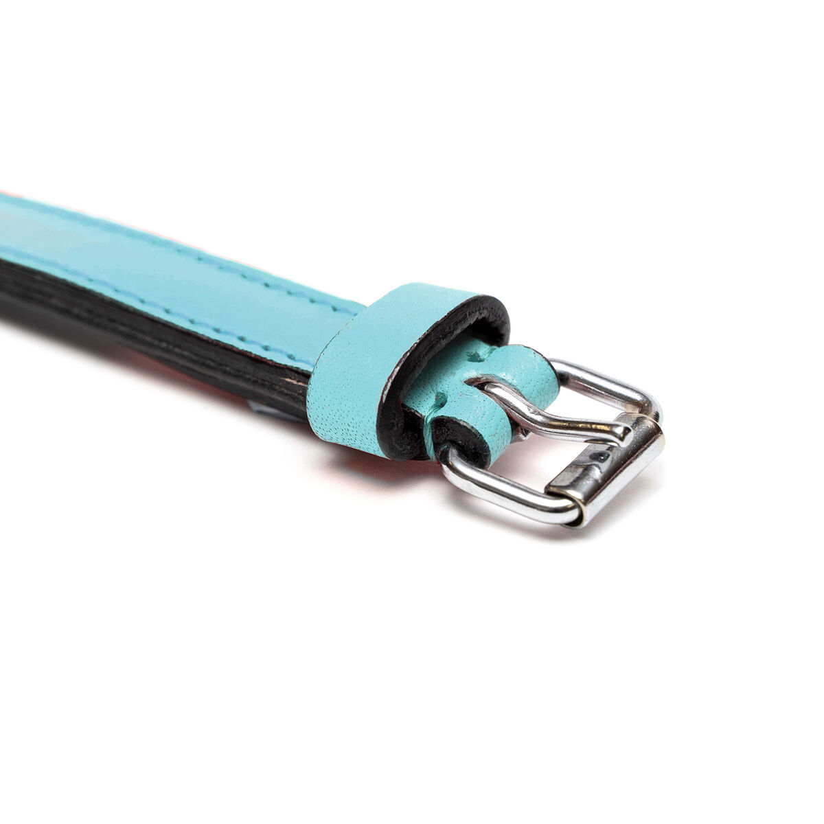 Hundhalsband Gloria 30 cm Vadderad Läder Blå - 3