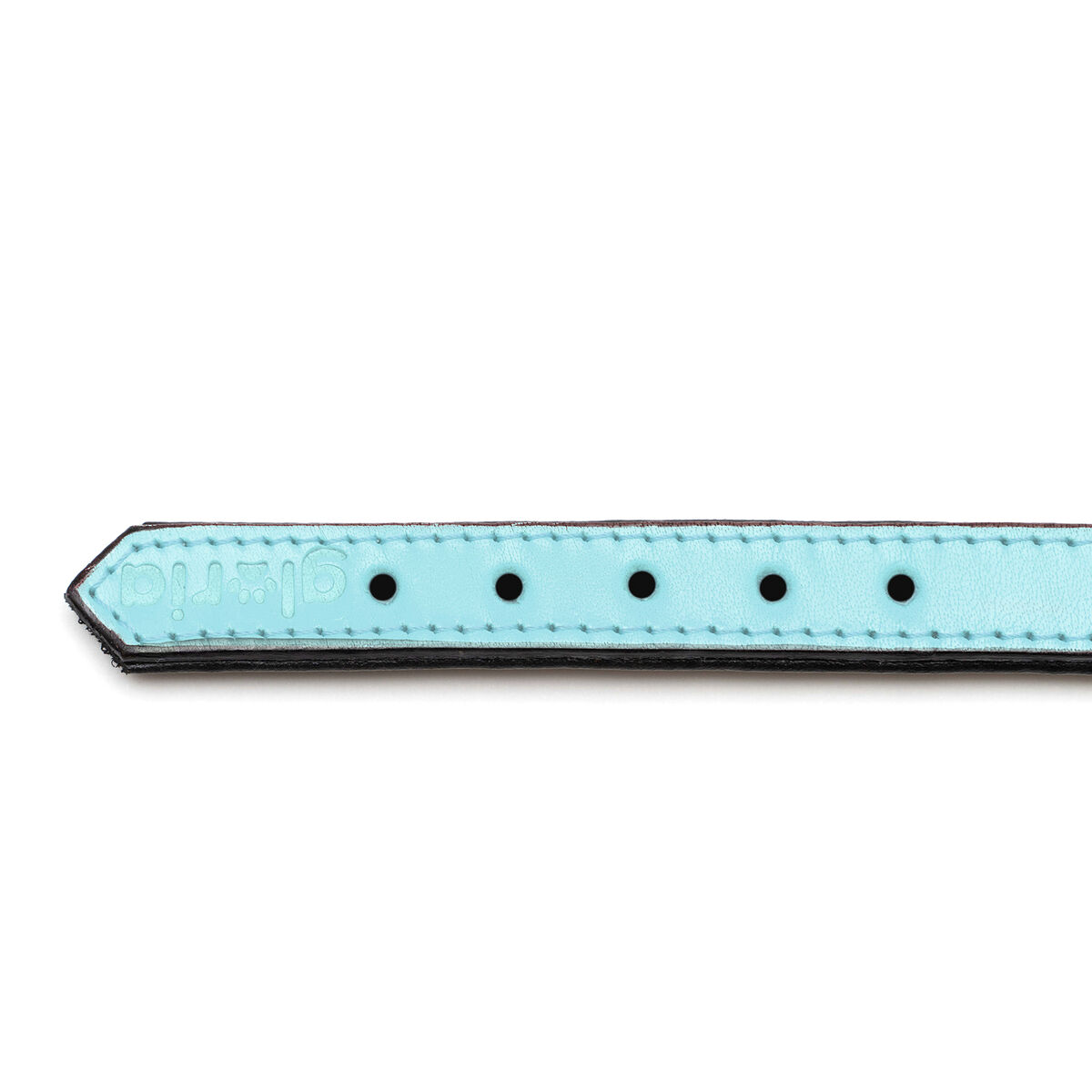 Hundhalsband Gloria 30 cm Vadderad Läder Blå - 6