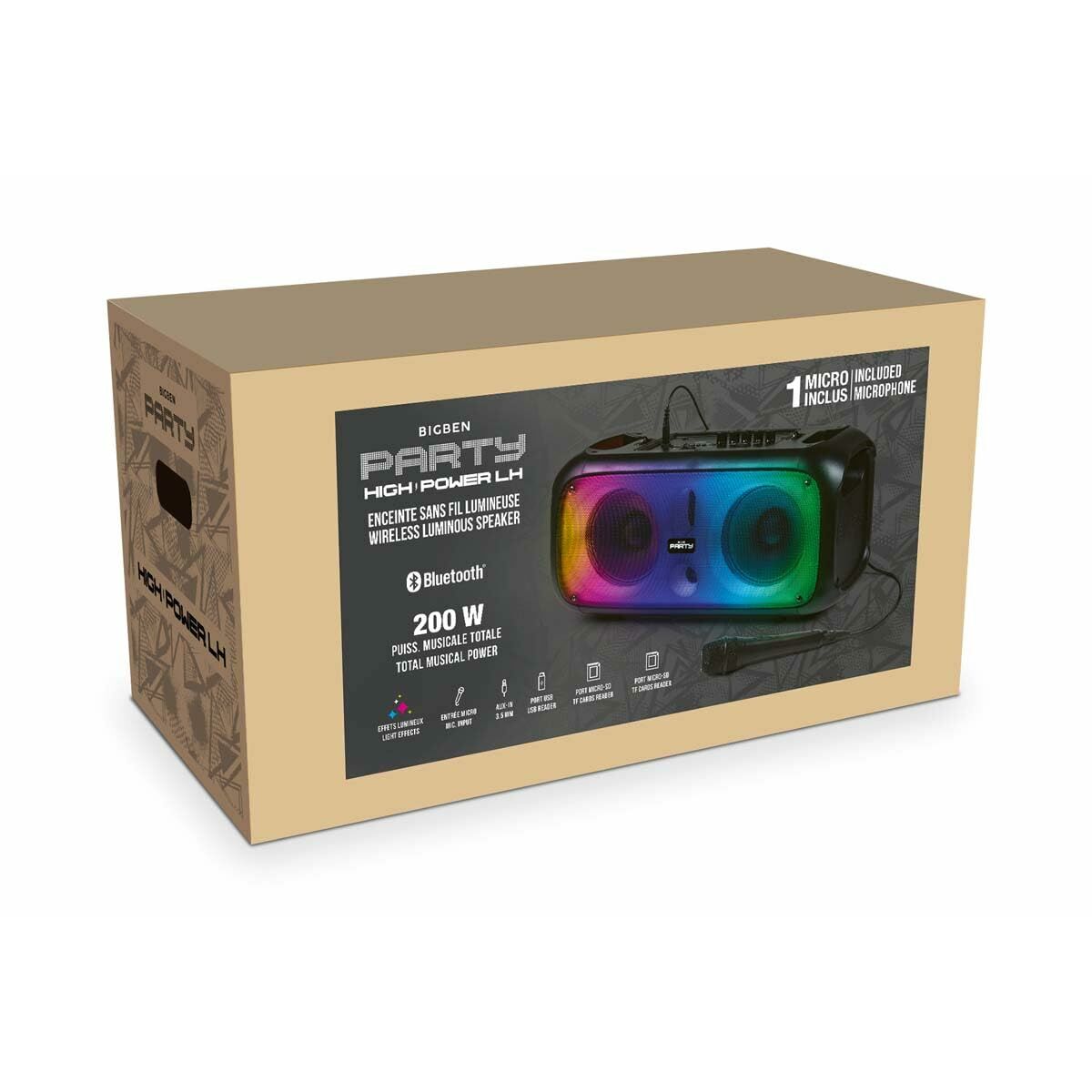 Bärbar Bluetooth Högtalare BigBen Party 200 W Svart - 2