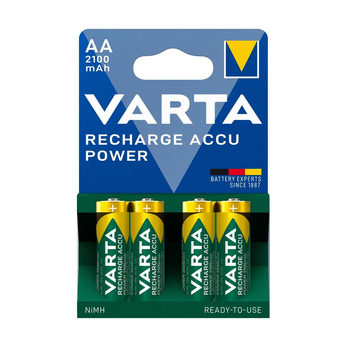 Laddningsbara Batterier Varta -56706B AA 2100 mAh 1,2 V