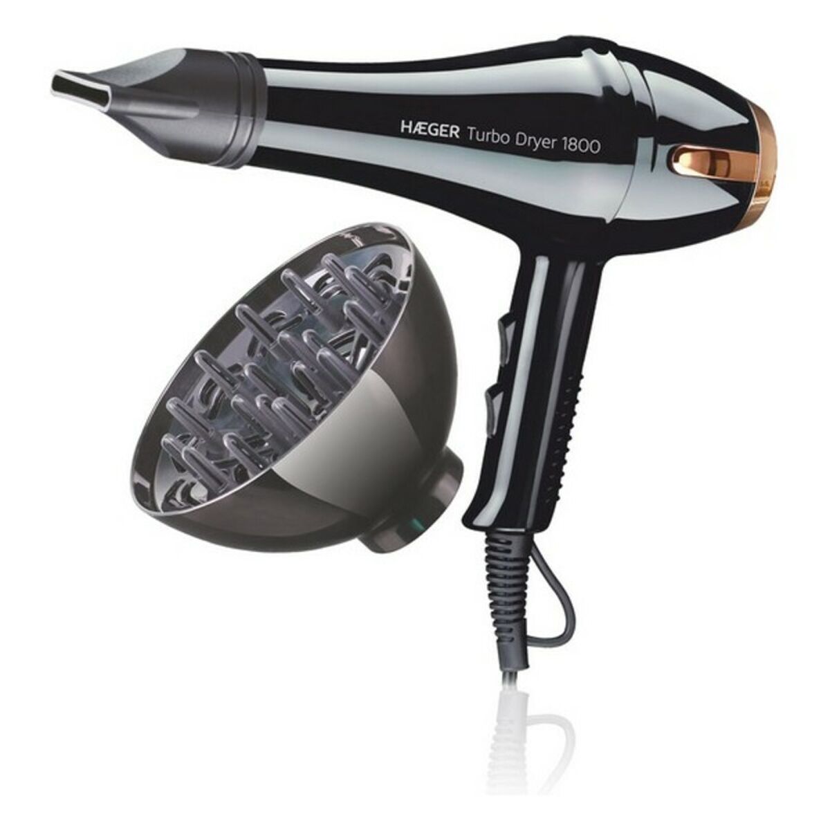 Hårtork Haeger HAEGER TURBO DRYER 1800 W Svart - 2