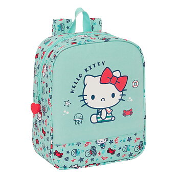 Barnryggsäck Hello Kitty Sea lovers Turkos 22 x 27 x 10 cm