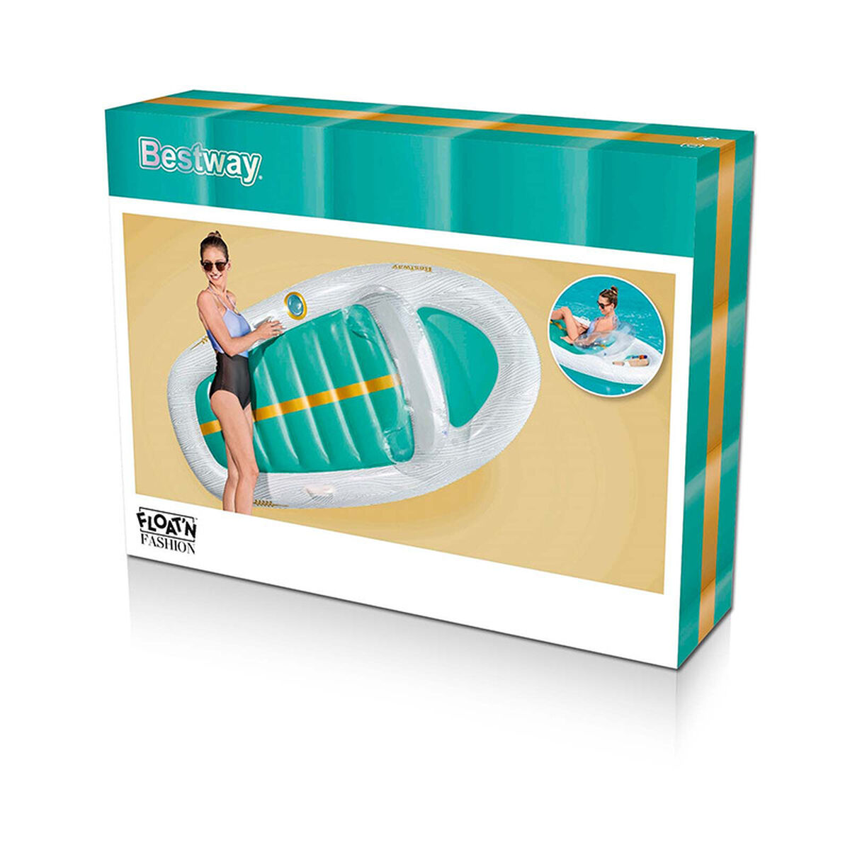 Bestway Luftmadrass Yacht 216x117 cm Strand och Pool 43650 - 14