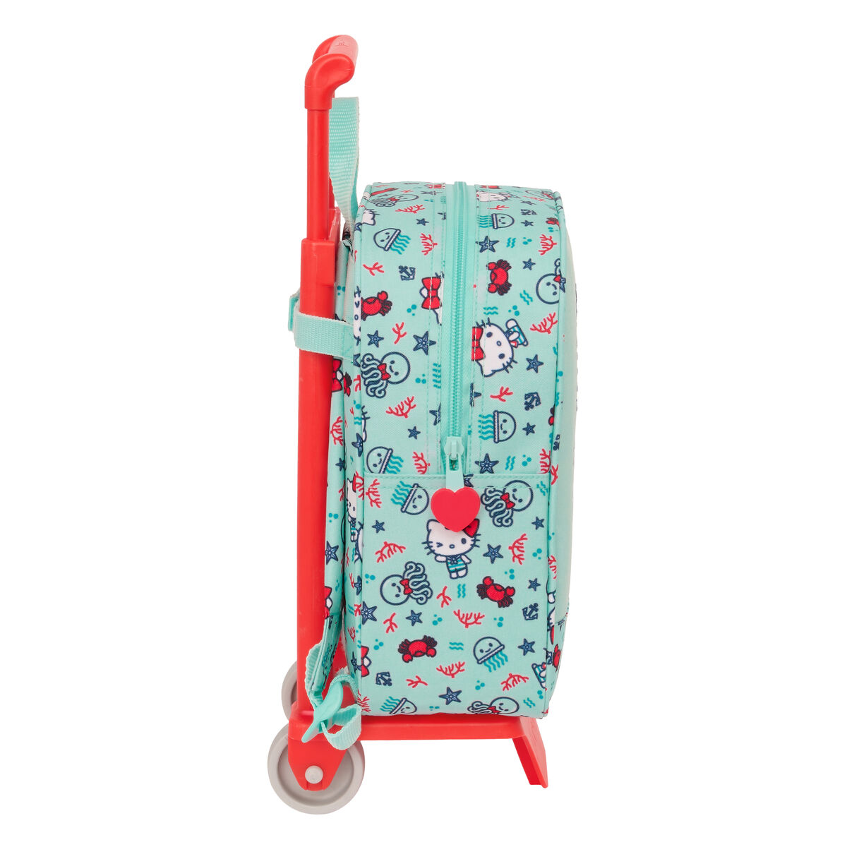 Skolväska med hjul Hello Kitty Sea lovers Turkos 22 x 27 x 10 cm - 2