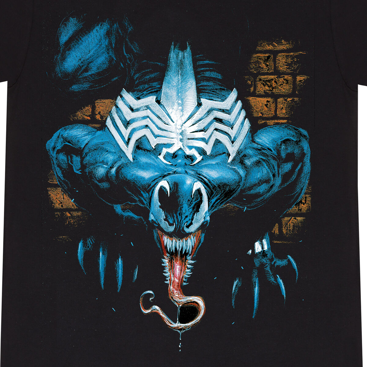 T-shirt med kortärm Marvel Wall Lurker Svart Unisex - 2