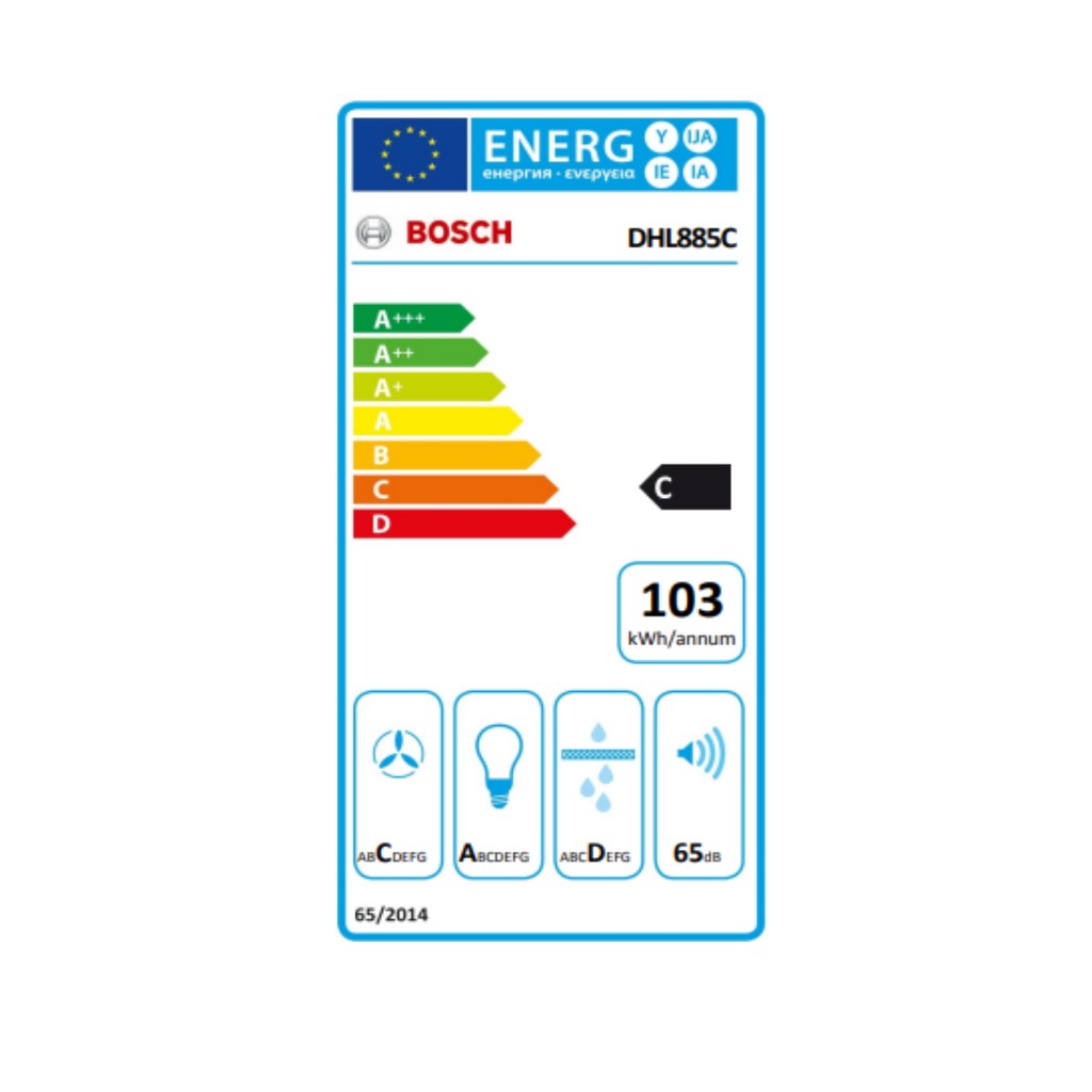 Konventionell fläkt BOSCH 204716 86 cm 730 m3/h 1051W Rostfritt stål - 2