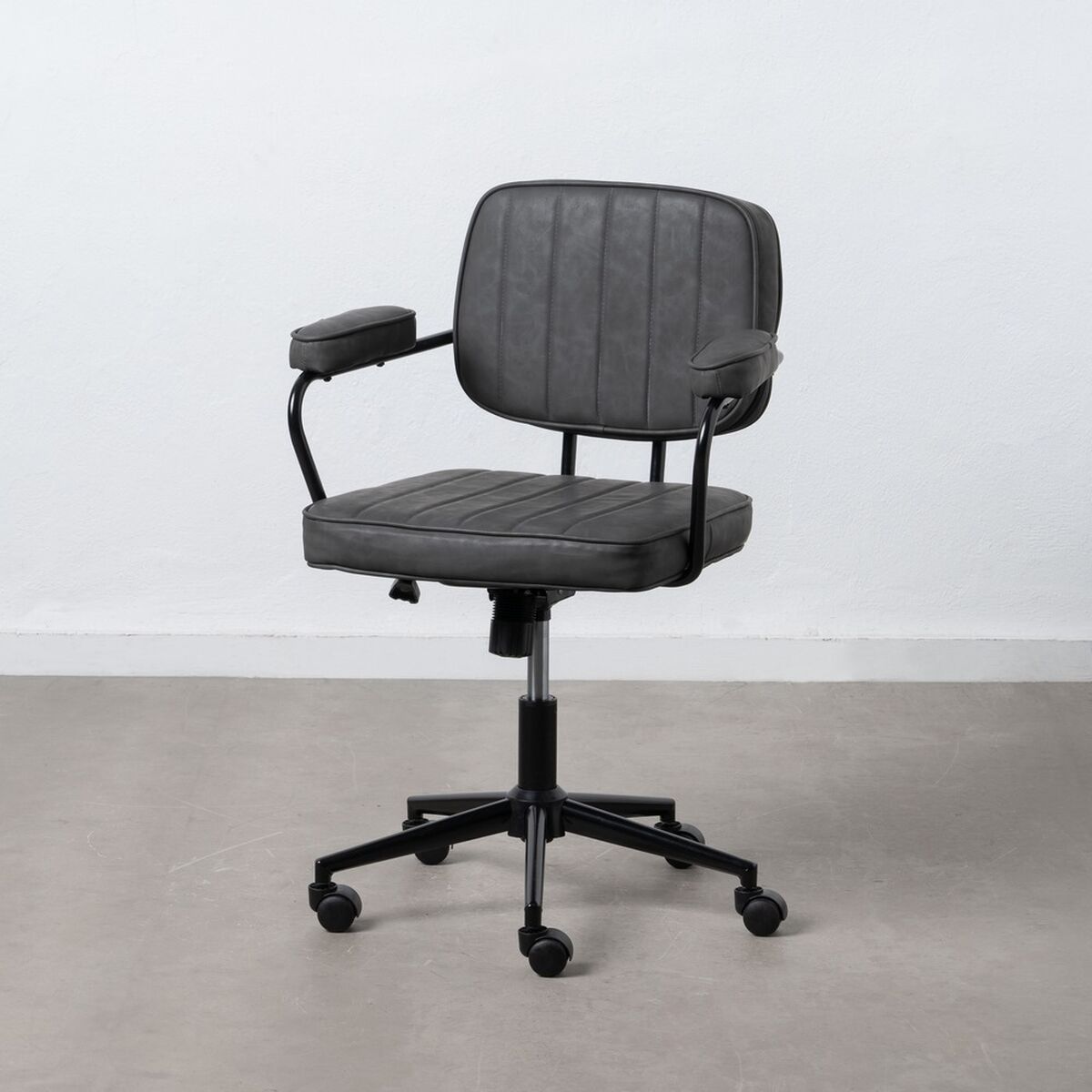 Kontorsstol 56 x 56 x 92 cm Svart - 8
