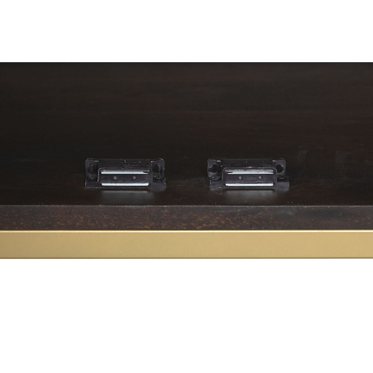 Skänk Home ESPRIT Gyllene Mörkbrun Metall Mangoträ 157,5 x 47 x 76,2 cm - 8