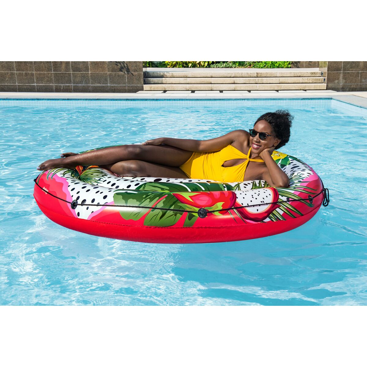 Bestway Inflatable Float Island med Rep Passion Frukt D188cm Strand och Pool 43720 - 3