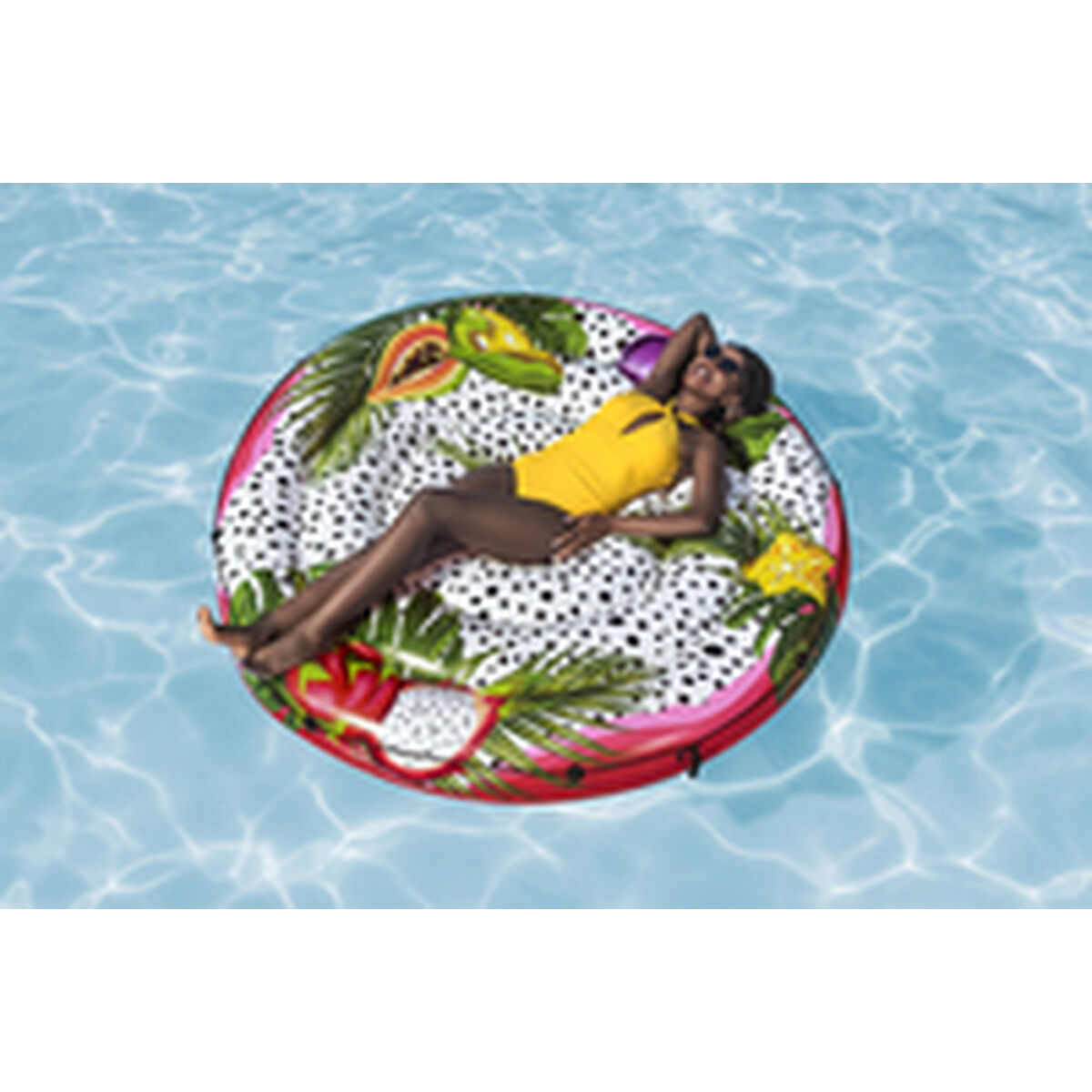 Bestway Inflatable Float Island med Rep Passion Frukt D188cm Strand och Pool 43720 - 14