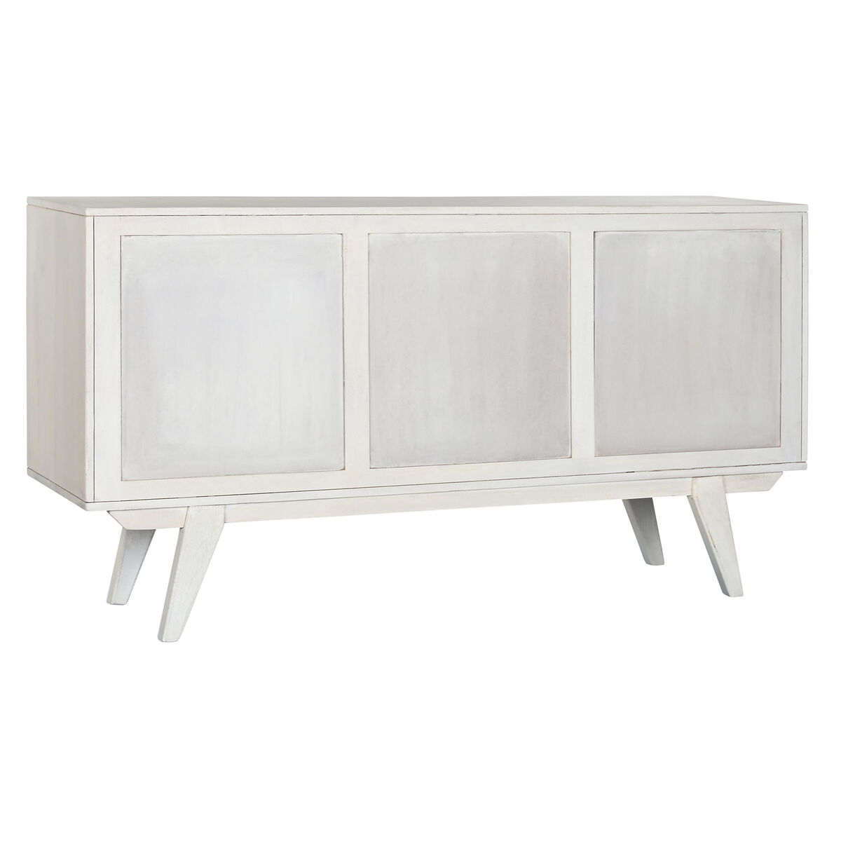 Skänk Home ESPRIT Vit Rattan Mangoträ 155 x 40 x 80 cm