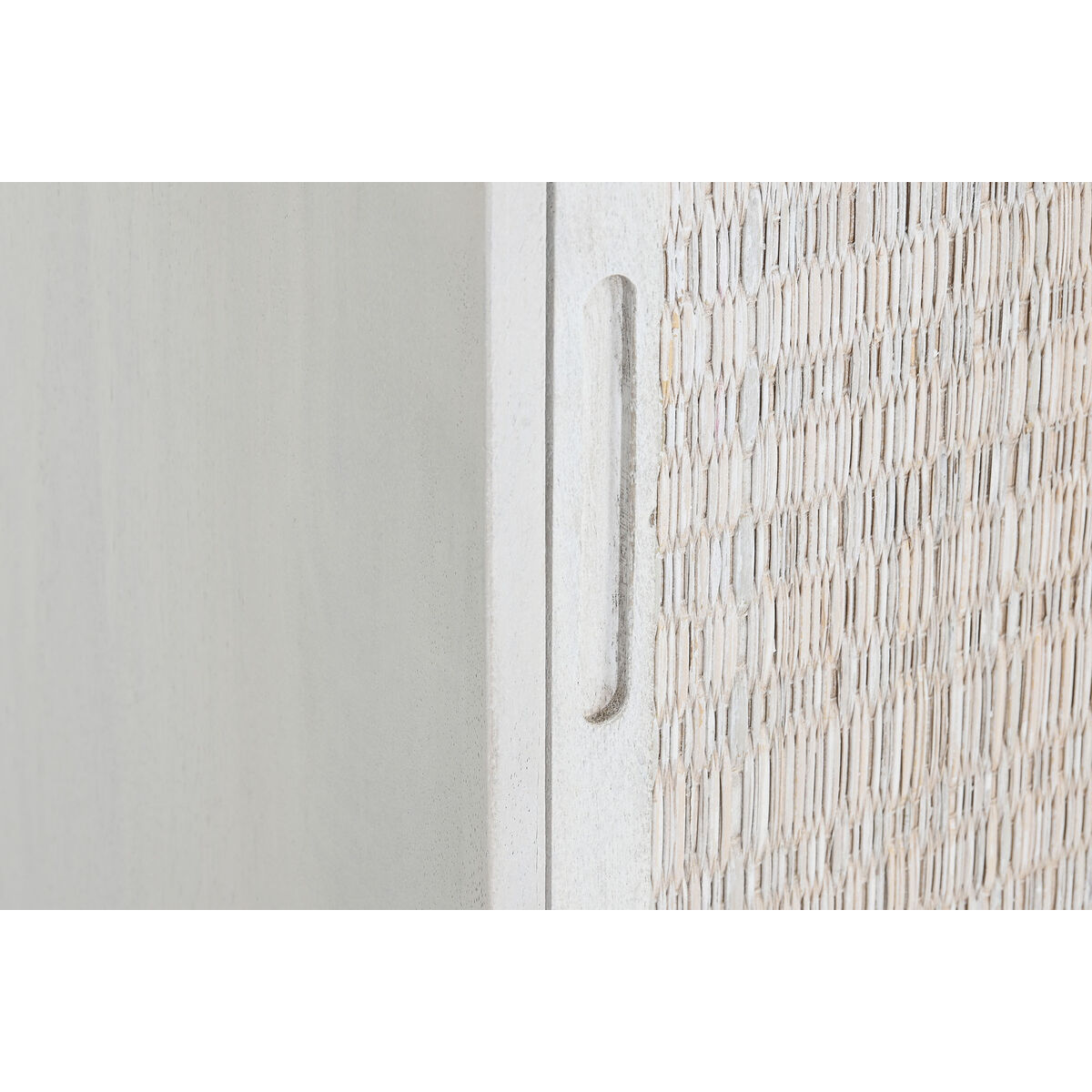 Skänk Home ESPRIT Vit Rattan Mangoträ 155 x 40 x 80 cm - 4