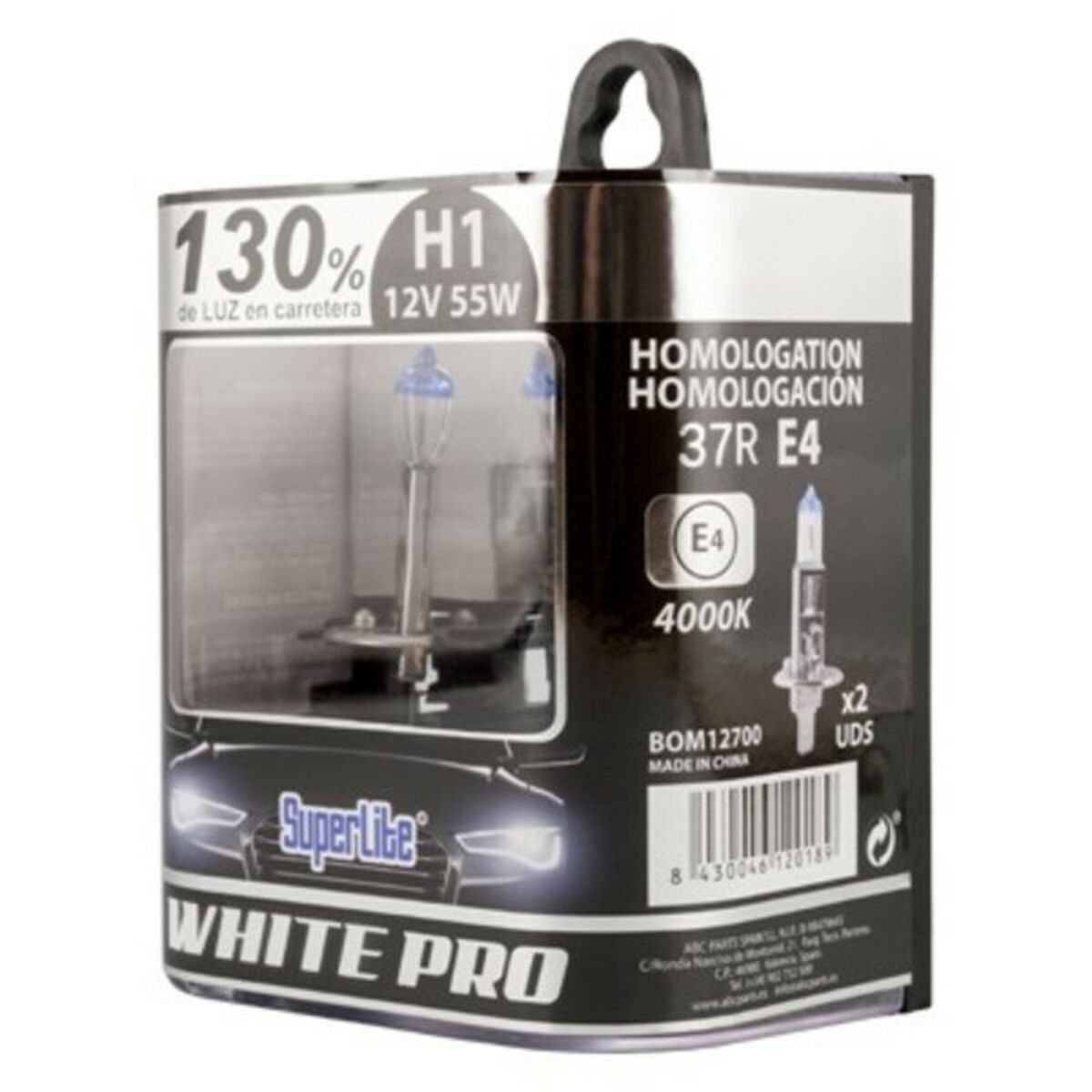 Glödlampa för bil Superlite BOM12700 H1 12V 55W 4000K - 5