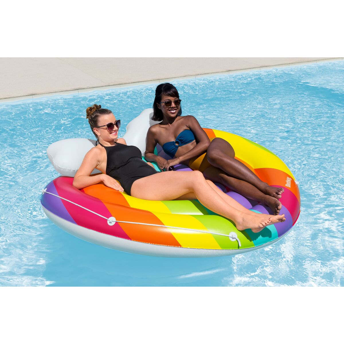 Bestway Flytande Ö Regnbåge Uppblåsbar 175x163 cm Strand och Pool 43722 - 4