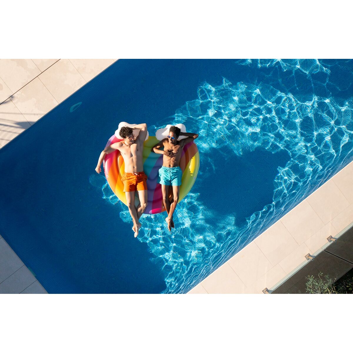 Bestway Flytande Ö Regnbåge Uppblåsbar 175x163 cm Strand och Pool 43722 - 2