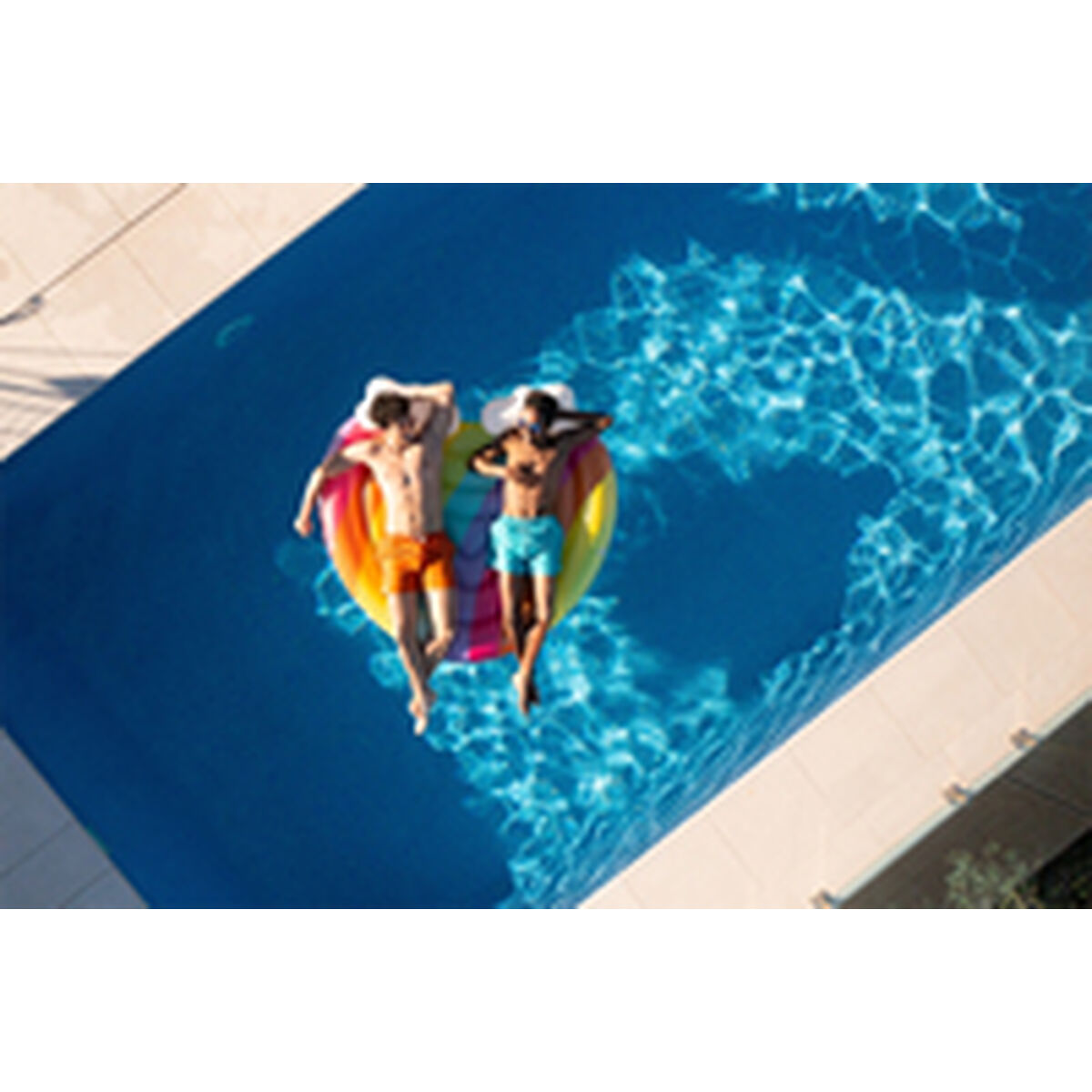 Bestway Flytande Ö Regnbåge Uppblåsbar 175x163 cm Strand och Pool 43722 - 14