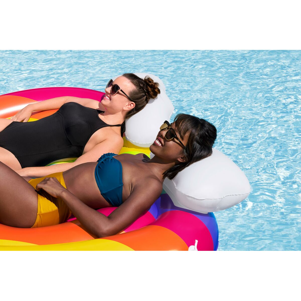 Bestway Flytande Ö Regnbåge Uppblåsbar 175x163 cm Strand och Pool 43722 - 13