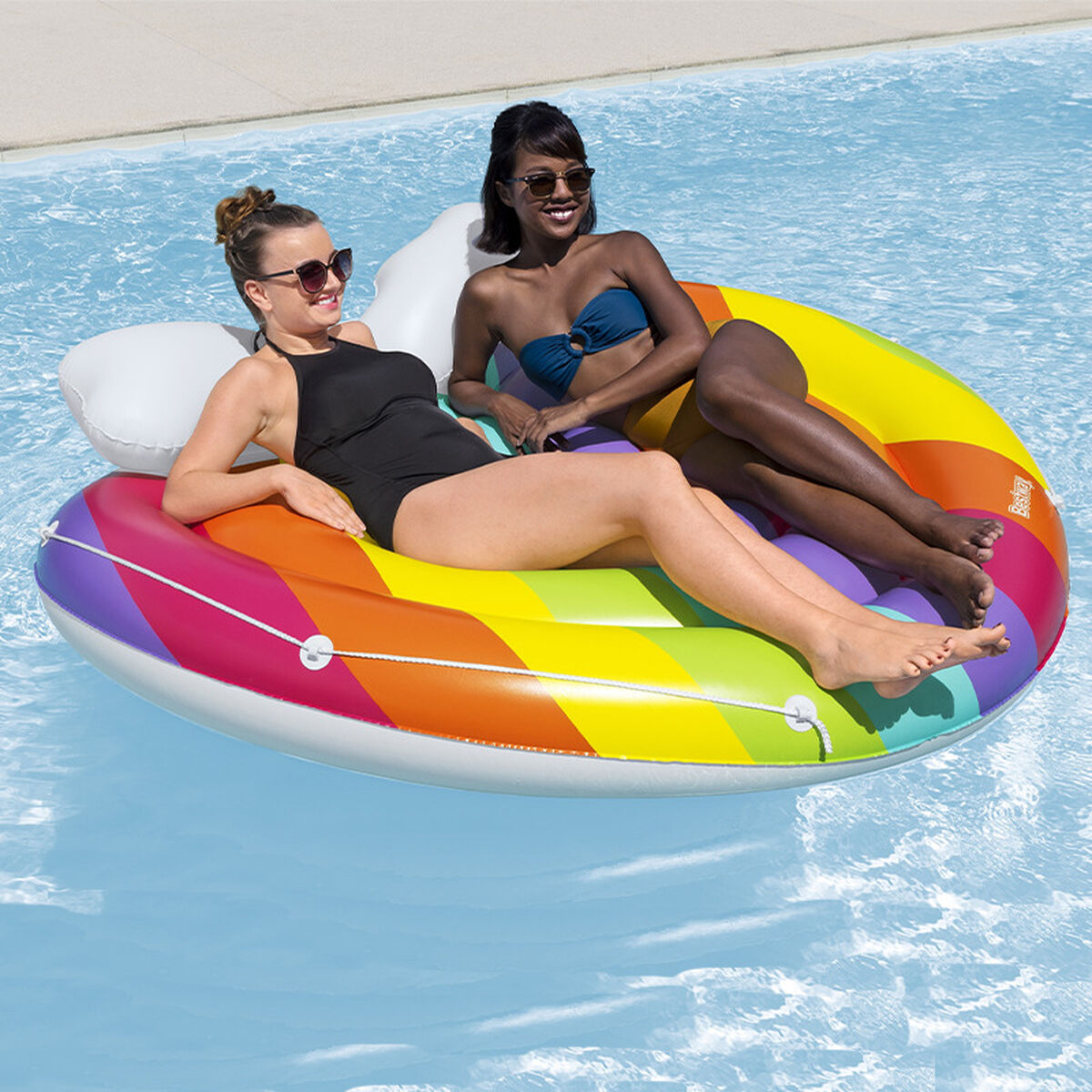 Bestway Flytande Ö Regnbåge Uppblåsbar 175x163 cm Strand och Pool 43722 - 10