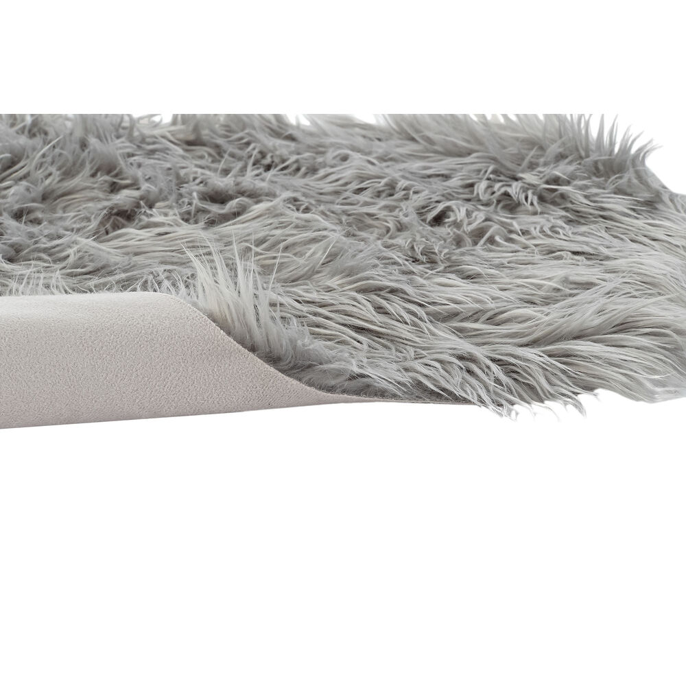 Matta DKD Home Decor Grå Med hår 60 x 90 x 2 cm - 3
