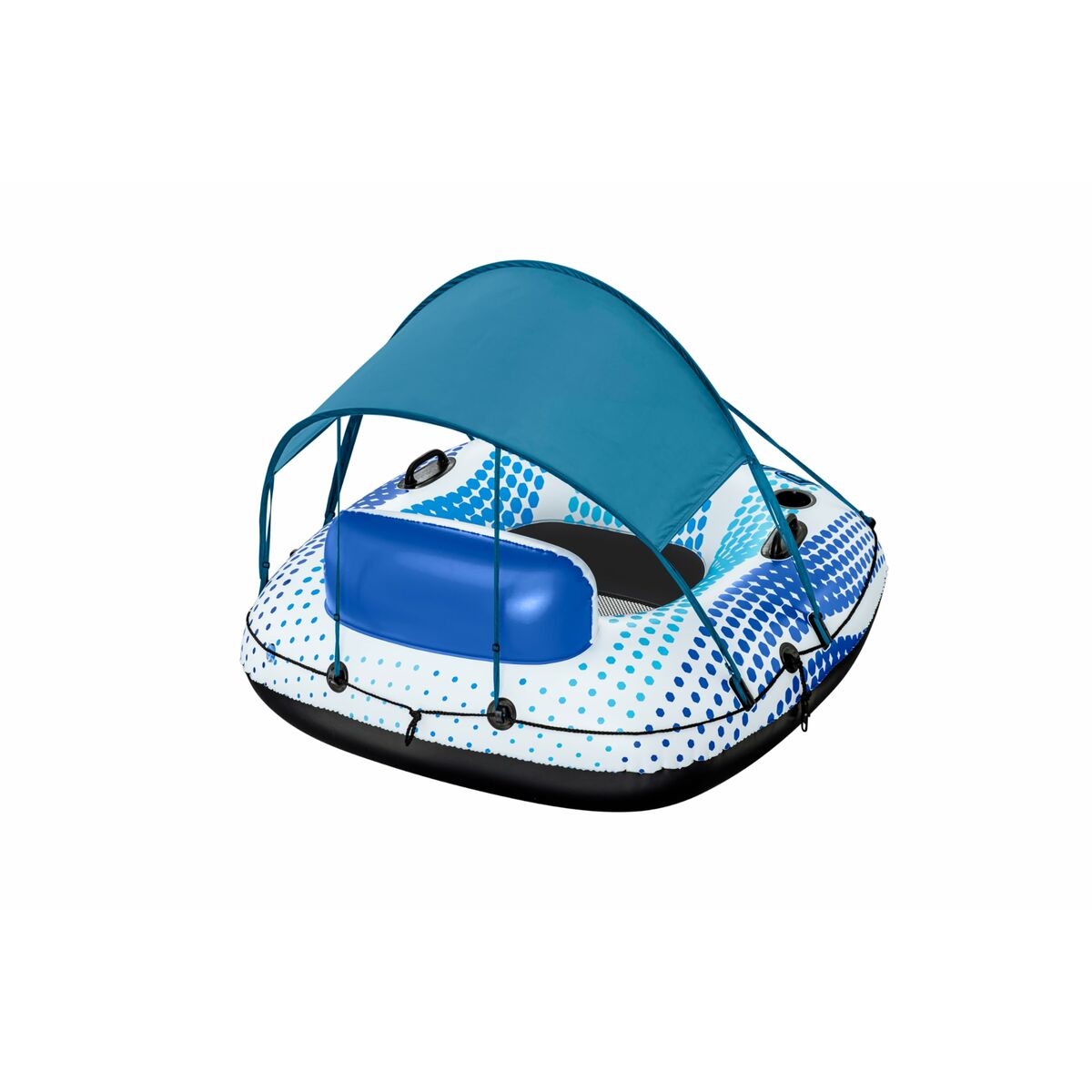 Bestway Uppblåsbara Ring med Handtag Rapid Rider med Parasoll D137 cm Strand och Pool 43725 - 14