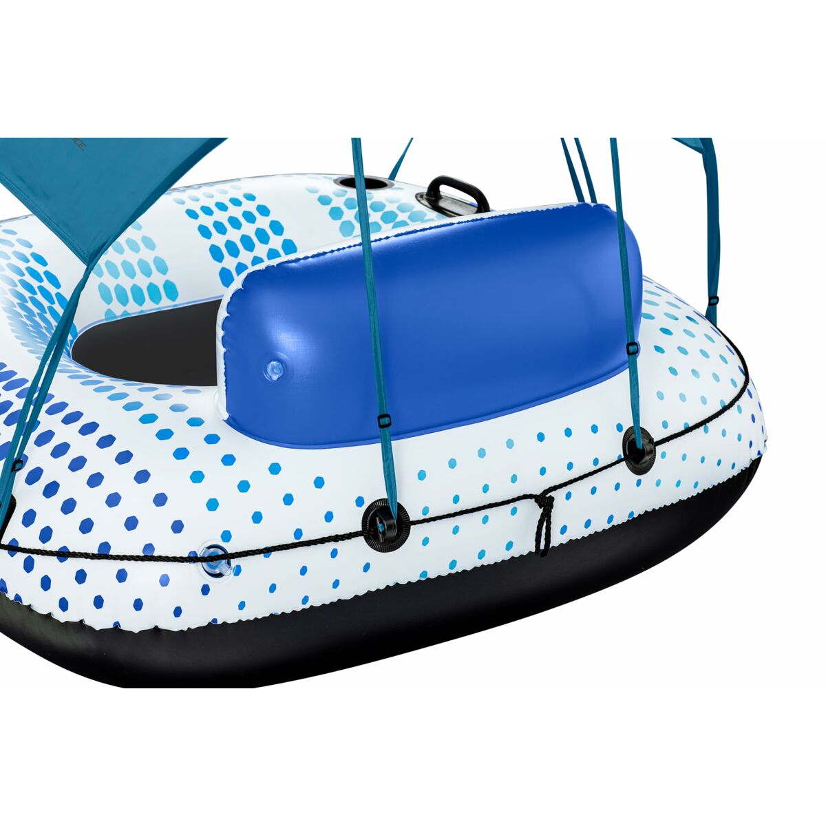 Bestway Uppblåsbara Ring med Handtag Rapid Rider med Parasoll D137 cm Strand och Pool 43725 - 6