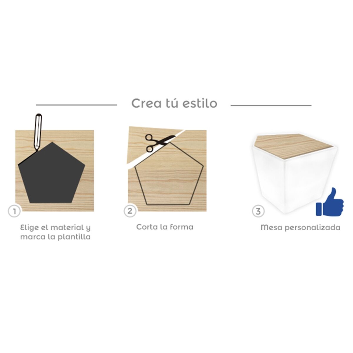 Sidobord Penta Vit Polyetylen 40 x 33 x 38,5 cm - 5