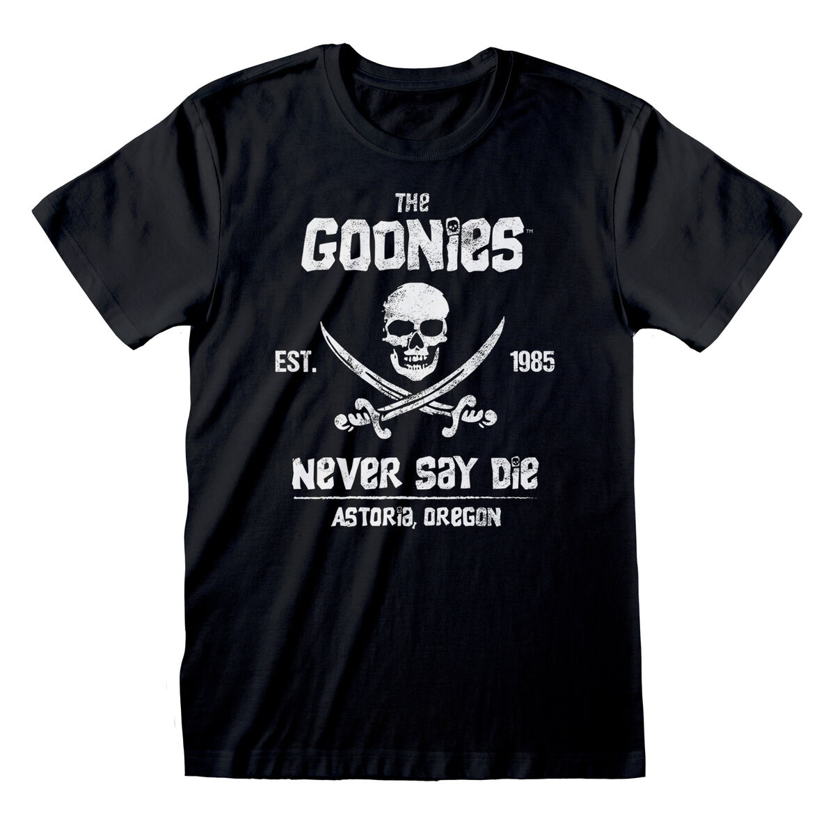 T-shirt med kortärm The Goonies Never Say Die Svart Unisex - 3