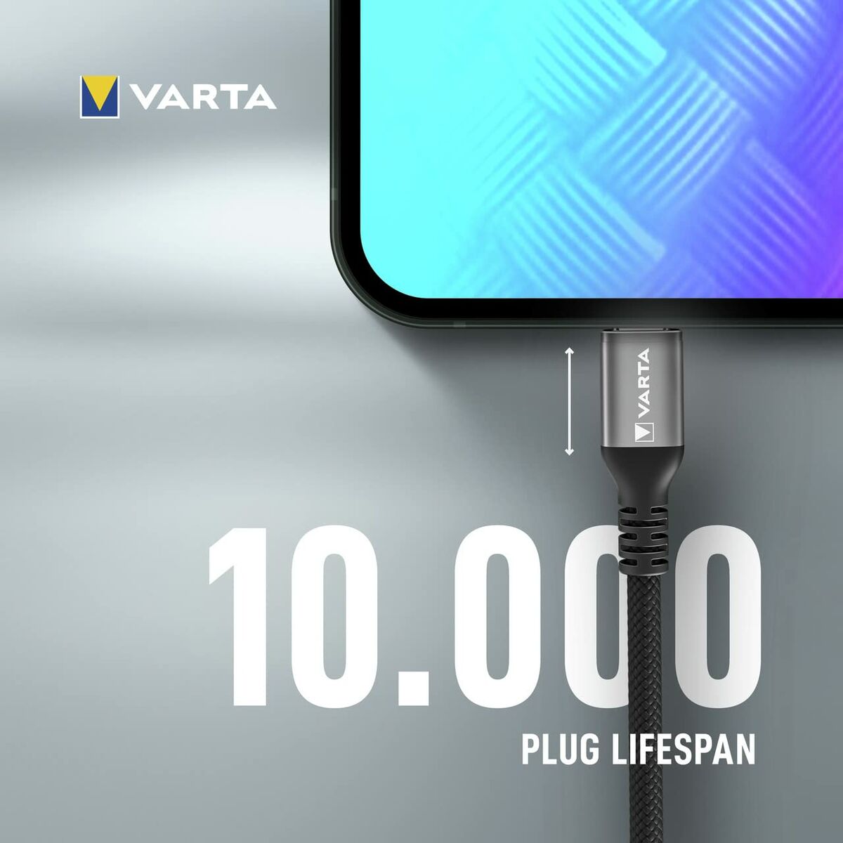 USB-C-kabel Varta 2 m Svart - 6