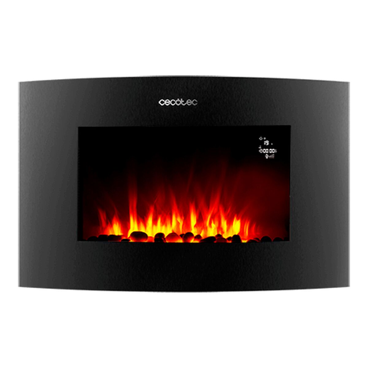 Dekorativ och elektrisk öppen spis för vägg Cecotec Svart 2000 W (Renoverade A)