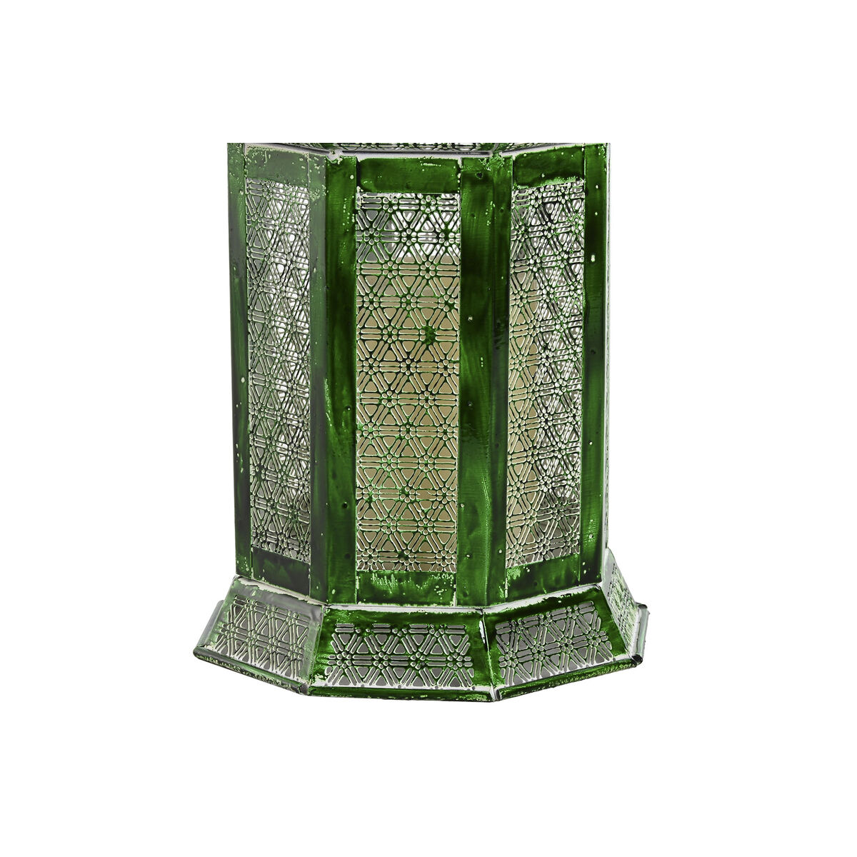Lyktor Home ESPRIT Grön Metall Orientalisk 23 x 23 x 57 cm (2 Delar) - 3