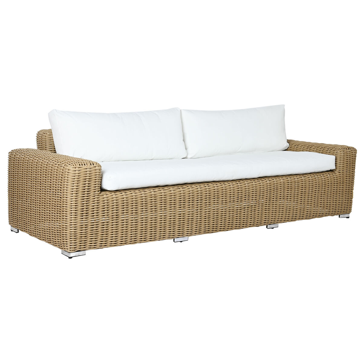 Trädgårdssoffa Home ESPRIT Beige Ljusbrun 222 x 87 x 63 cm