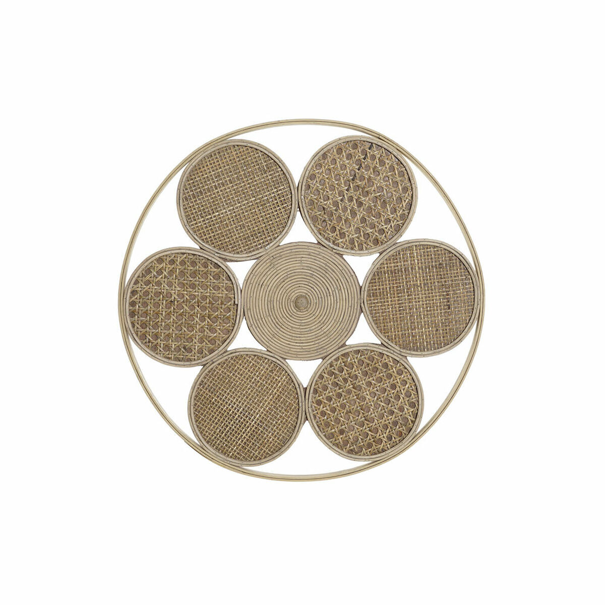 Väggdekoration DKD Home Decor 45,5 x 2 x 45,5 cm Naturell - 4