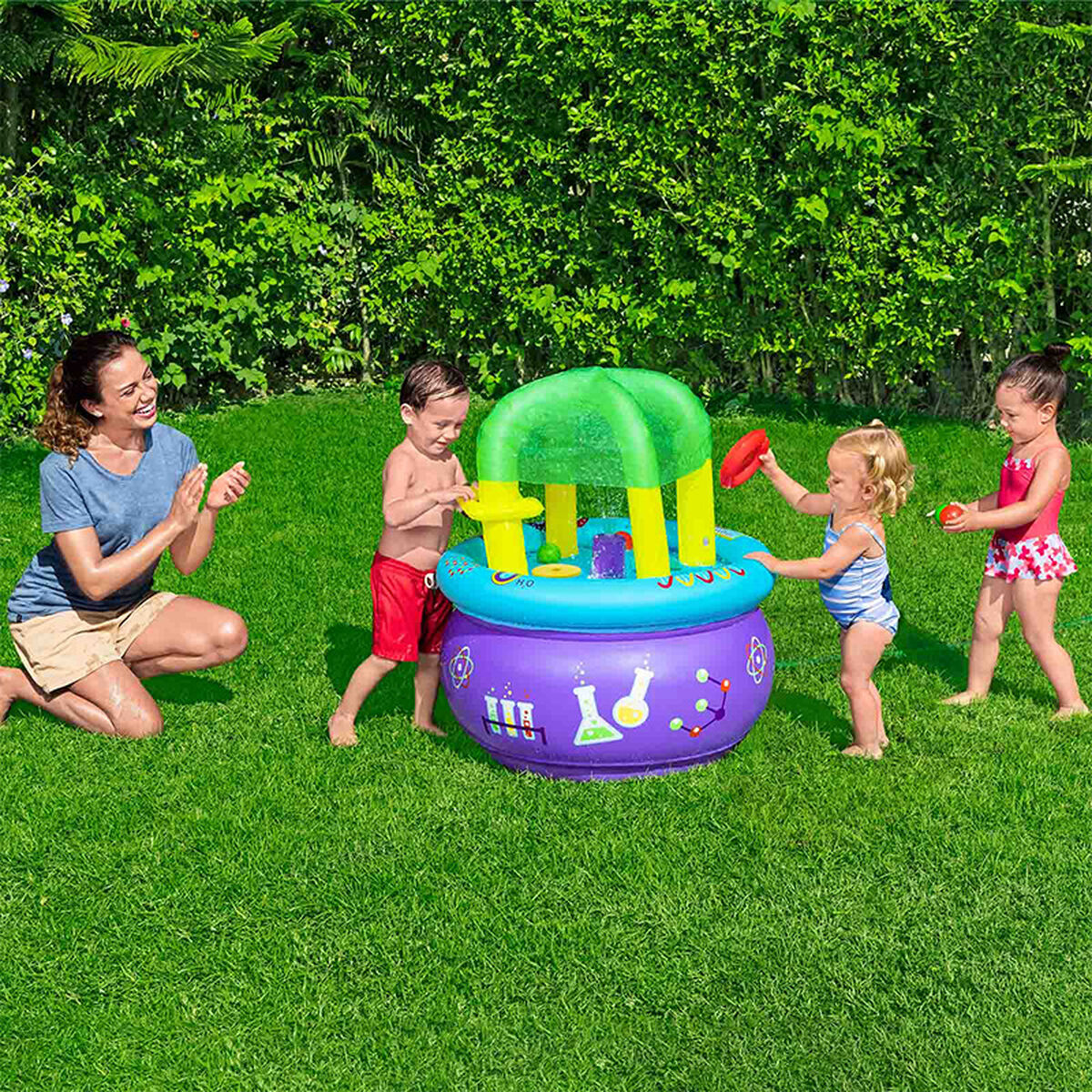Bestway Lärtabell Spel Uppblåsbar 76x76x88 cm +18 Månader Inomhus och Trädgård 52573 - 11