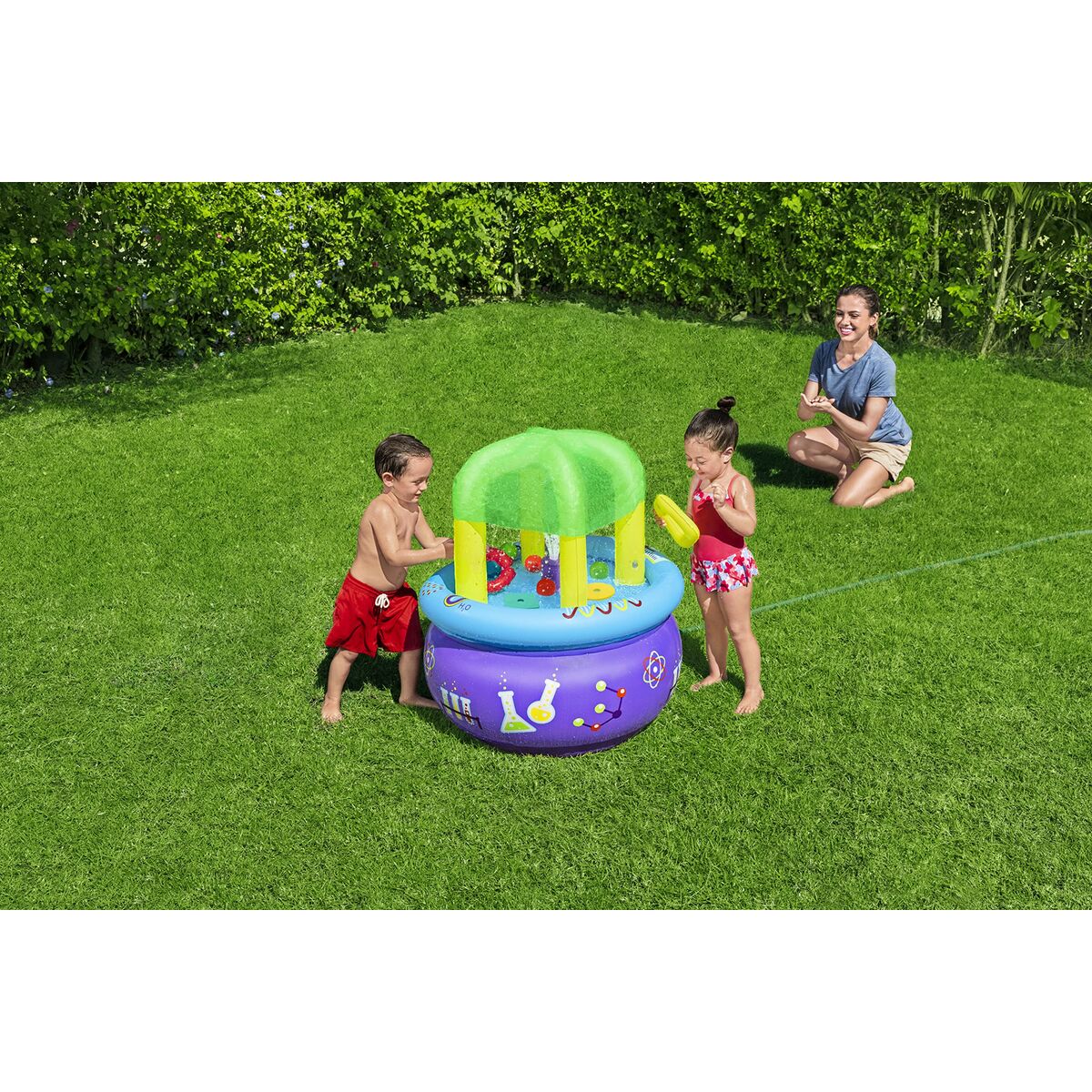 Bestway Lärtabell Spel Uppblåsbar 76x76x88 cm +18 Månader Inomhus och Trädgård 52573 - 13