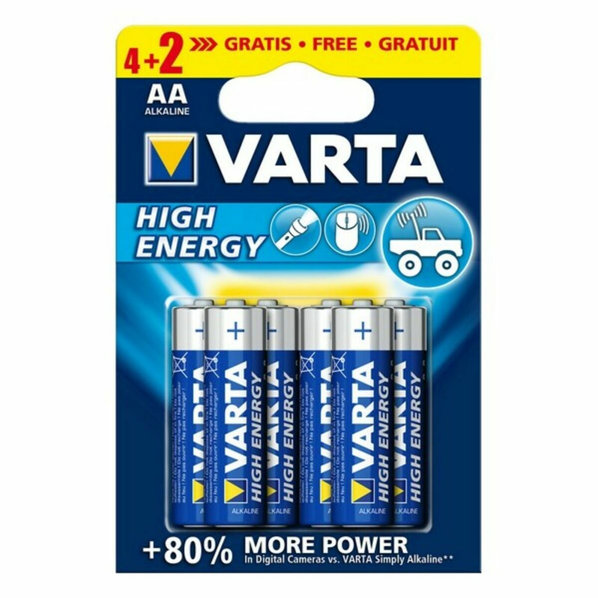 Alkaliska Batterier Varta 4906121436 AA 1.55 V