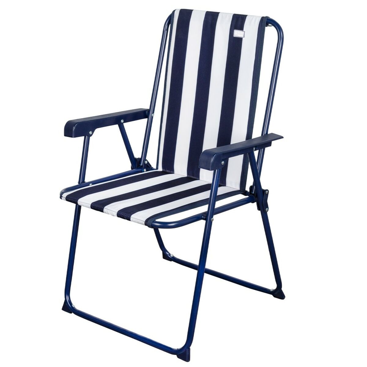 Hopfällbar Stol Aktive Randig Vit Marinblå 43 x 85 x 47 cm (4 antal) - 2