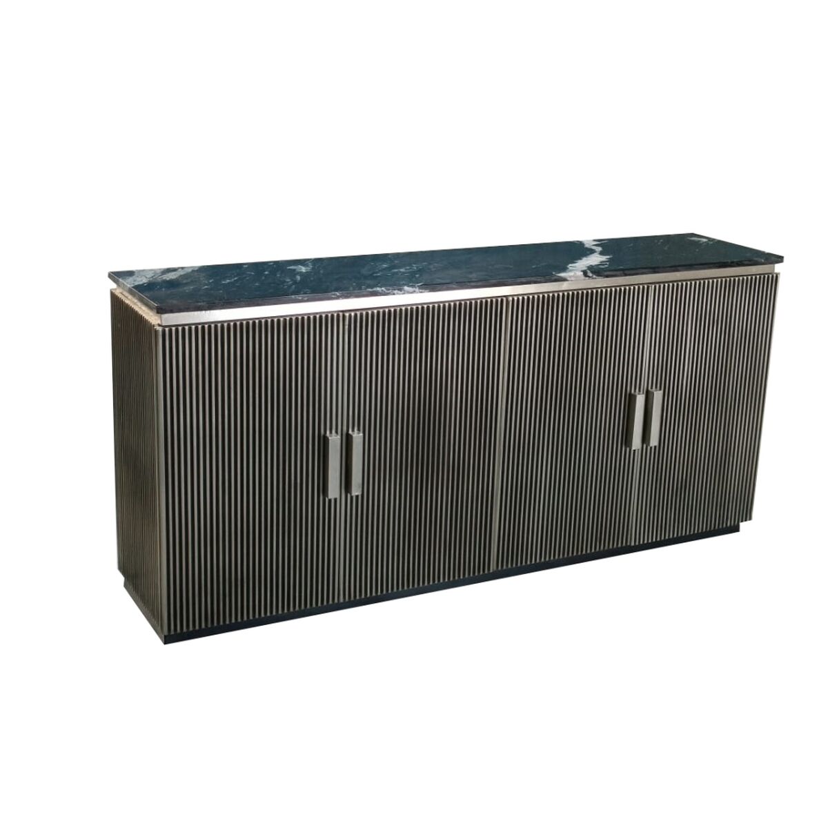 Skänk Home ESPRIT Svart Silvrig Mässing Marmor 180 x 40 x 85 cm 180 x 40 x 86 cm - 2