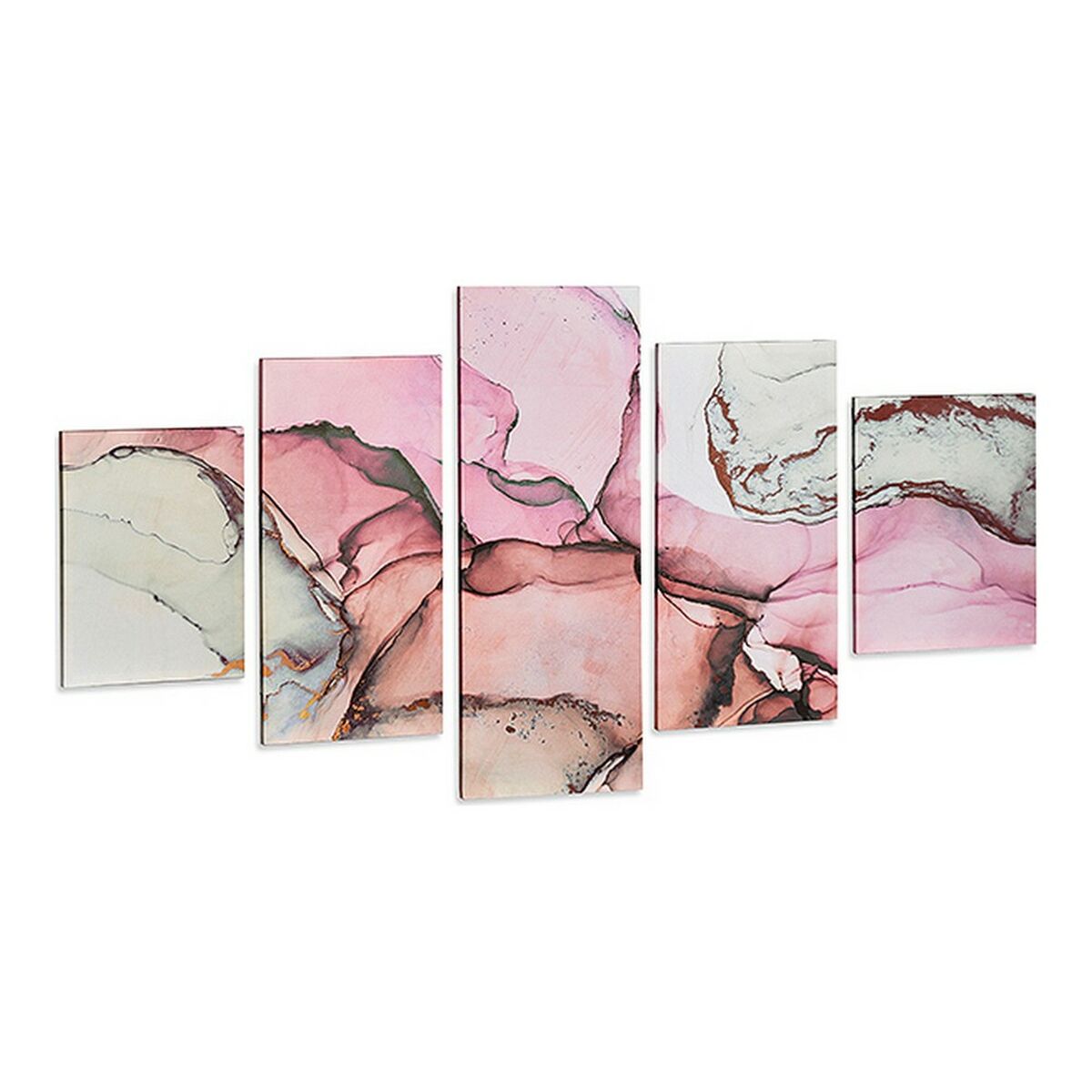 Kanvas Gift Decor Kanvas 30 x 8 x 80 cm Rosa (5 Delar) (5 antal)