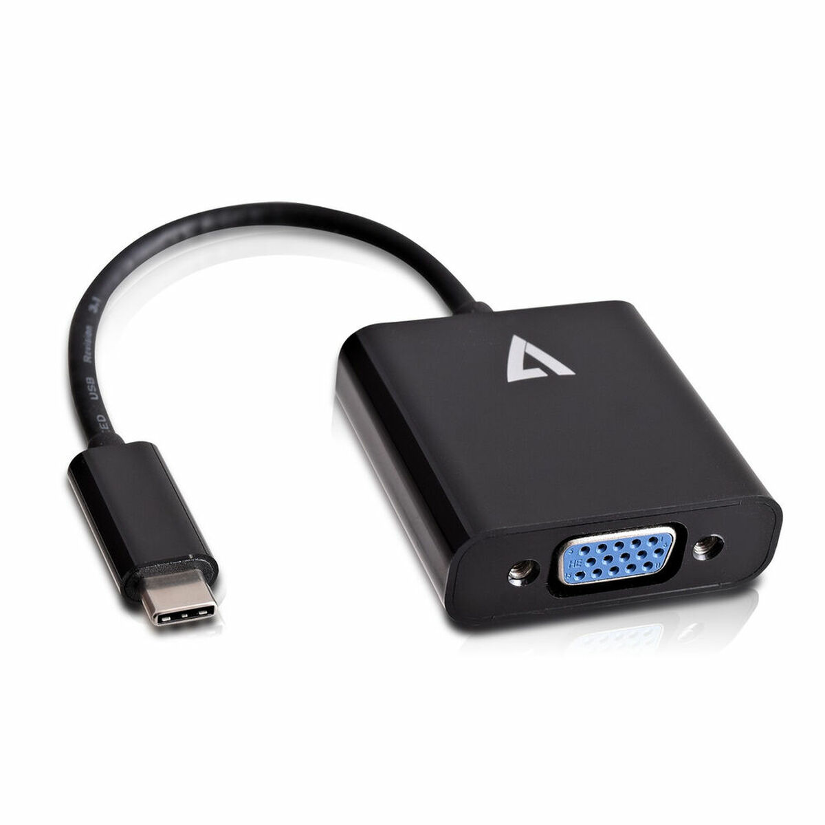 USB C till VGA Adapter V7 V7UCVGA-BLK-1E       Svart - 2