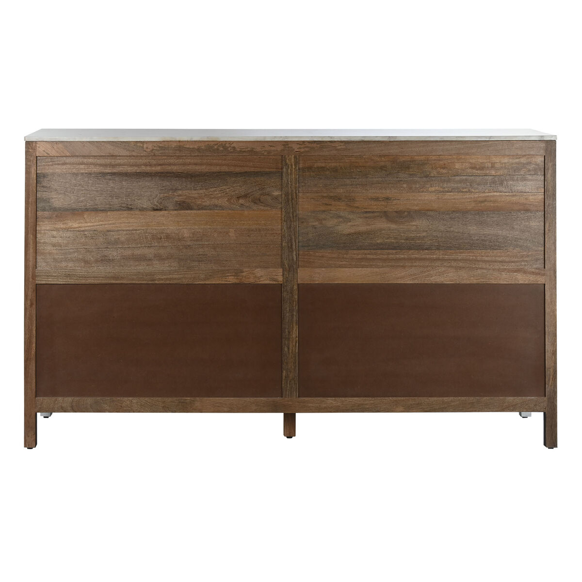 Skänk Home ESPRIT Vit Glas Mangoträ 175 x 45,2 x 105 cm - 3