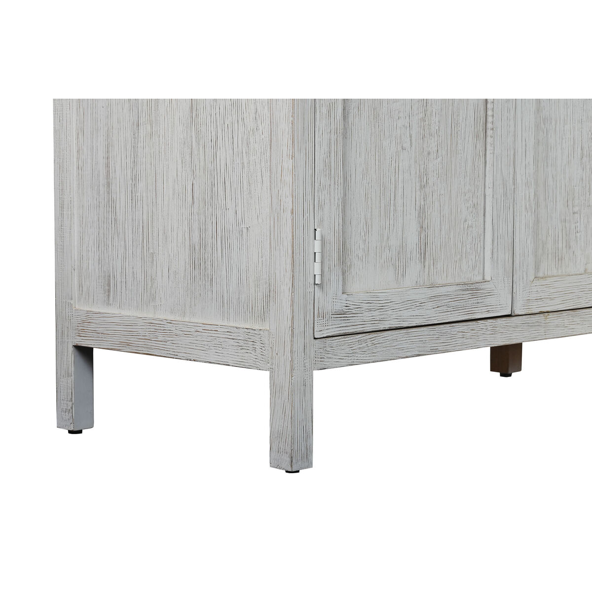 Skänk Home ESPRIT Vit Glas Mangoträ 175 x 45,2 x 105 cm - 2