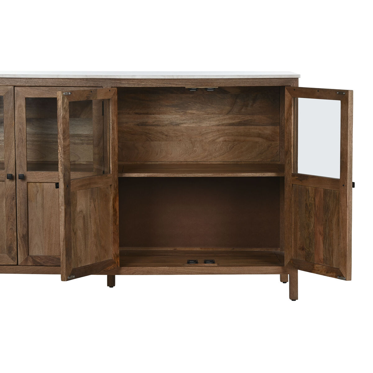 Skänk Home ESPRIT Naturell Glas Mangoträ 175 x 45,2 x 105 cm - 3