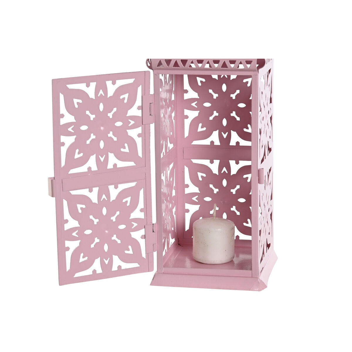 Lykta Home ESPRIT Vit Grön Rosa Järn Orientalisk 10 x 10 x 30 cm (4 antal) - 3