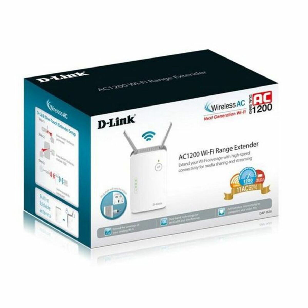Förstärkare Wifi D-Link DAP-1620 AC1200 10 / 100 / 1000 Mbps - 2