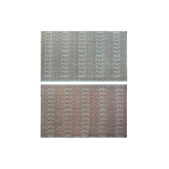 Matta DKD Home Decor 120 x 180 x 0,4 cm Blå Polyester Grön Arab (2 antal)