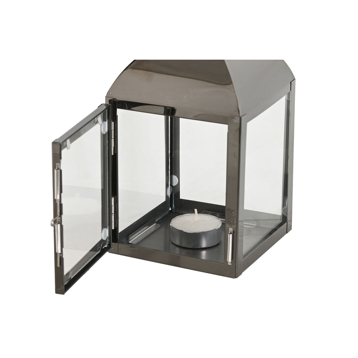 Lykta Home ESPRIT Svart Koppar Gyllene Silvrig Glas Stål 11 x 11 x 18 cm (4 antal) - 3