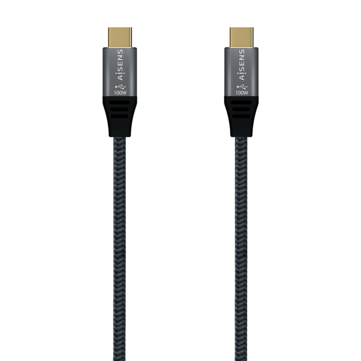 USB-C-kabel Aisens A107-0634 2 m Grå (1 antal)