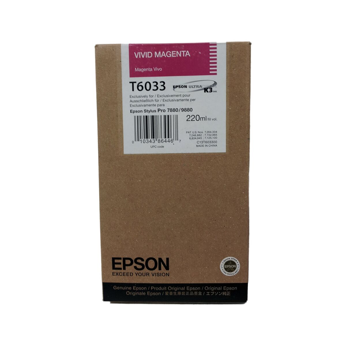 Original Bläckpatron Epson Stylus Pro 7880/9880 Magenta Silvrig